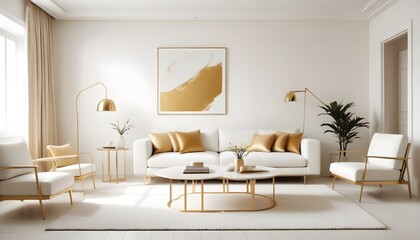 Fototapeta premium Photo interior modern design room 3d illustration