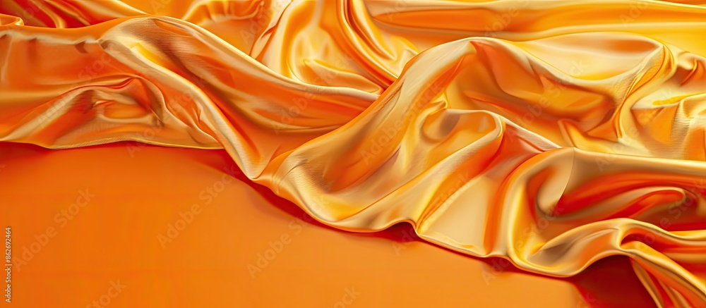 Poster satin border in a vibrant orange hue, adding elegance to the design with copy space image.