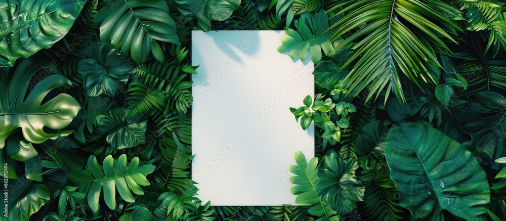 Aufkleber create a nature-themed mockup with a blank note design, perfect for adding text or images in the cop