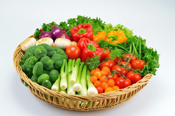 Basket of fresh vegetables