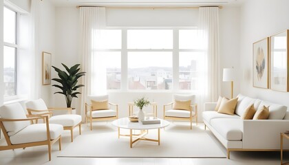 Fototapeta premium Photo interior modern design room 3d illustration