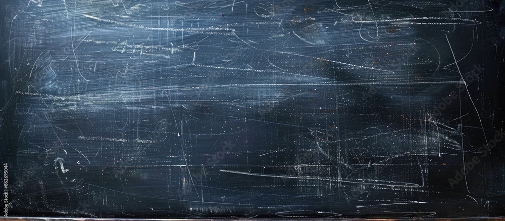 Poster blackboard with erased chalk providing texture for including text with copy space image.