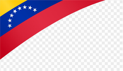 Venezuela flag wave isolated on png or transparent background vector illustration. 