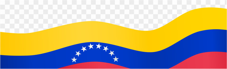 Venezuela flag wave isolated on png or transparent background vector illustration. 