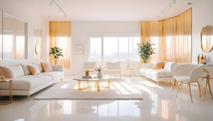 Fototapeta premium Photo interior modern design room 3d illustration