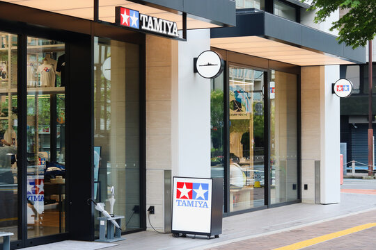 TOKYO, JAPAN - June 23, 2024: Tamiya Plamodel Factory Tokyo, a store in Tokyo's Shimbashi area.
