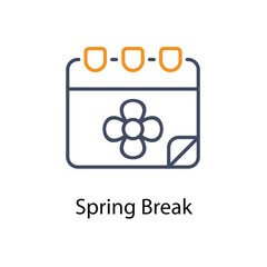 Spring Break vector icon
