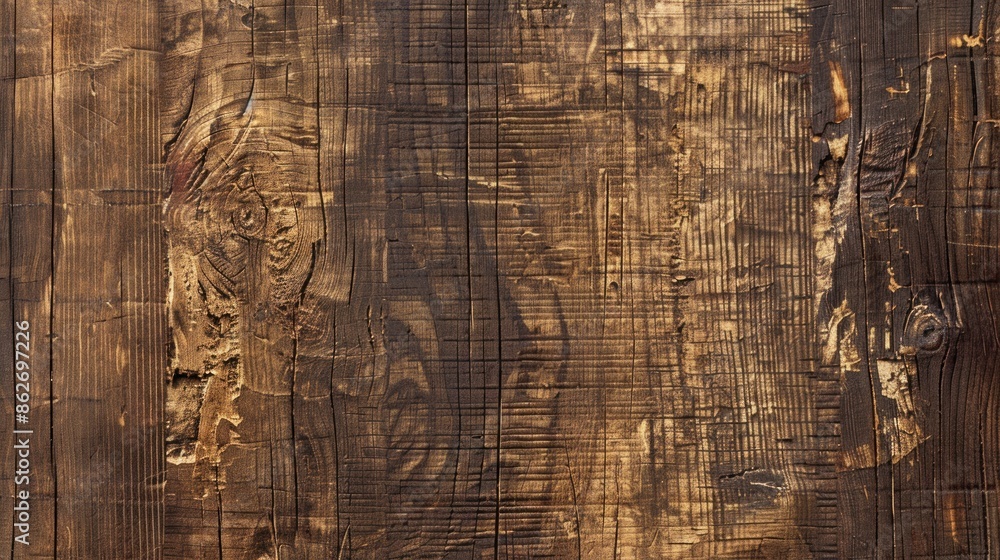 Wall mural A wooden surface with a lot of scratches and marks background. AI generated - Wall murals