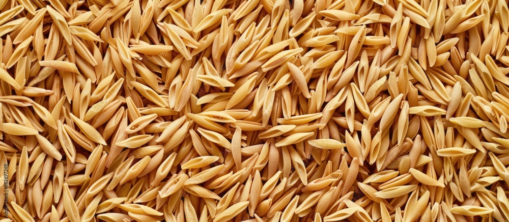 Fototapete a cereal pattern featuring shredded wheat with a copy space image.