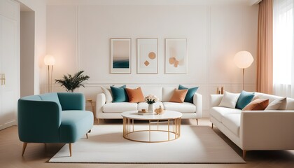 Photo interior modern design room 3d illustration
