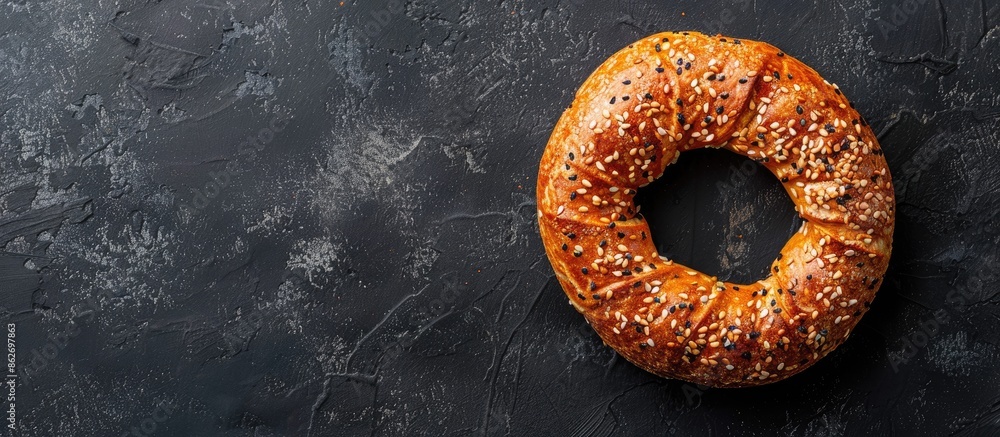 Canvas Prints Turkish bagel known as Kandil simiti with a copy space image.