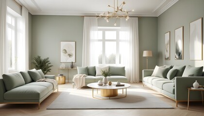 Fototapeta premium Photo interior modern design room 3d illustration