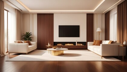 Fototapeta premium Photo interior modern design room 3d illustration