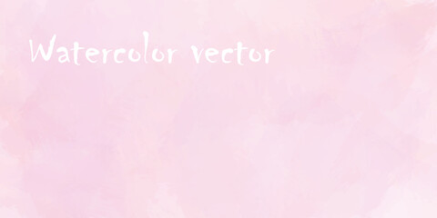 Pink watercolor abstract background Vector pictorial banner Gentle template for your announcements presentations advertising Monochrome illustration