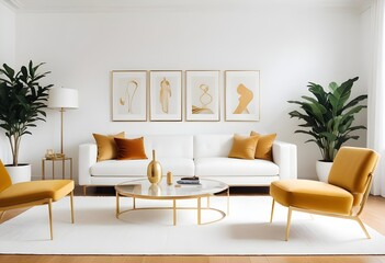 Photo interior modern design room 3d illustration