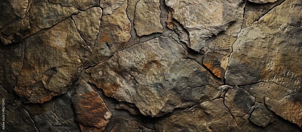 Poster Background with a stone texture, with space for a picture. Copy space image. Place for adding text and design