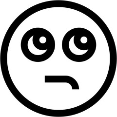 Vector Icon thinking, emoji, emotion, smiley, feelings