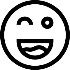 Vector Icon wink, emoji, emotion, smiley, feelings
