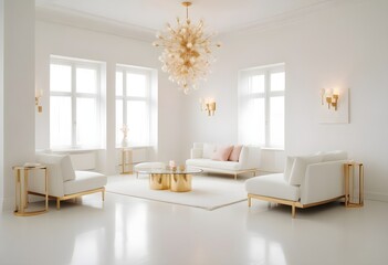 Fototapeta premium Photo interior modern design room 3d illustration