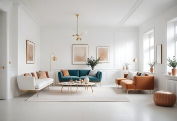 Fototapeta premium Photo interior modern design room 3d illustration