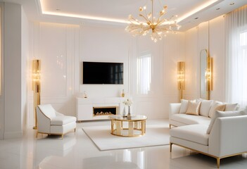 Photo interior modern design room 3d illustration