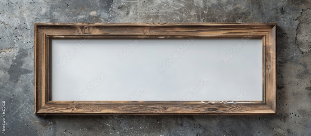 Aufkleber Wooden frame mockup with space for a photo, painting, or print presentation, offering a blank area for customizing. Copy space image. Place for adding text and design