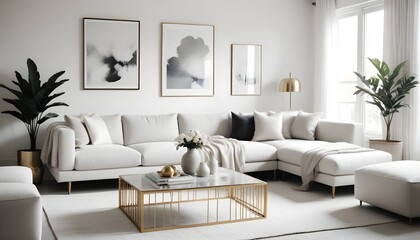 Photo interior modern design room 3d illustration