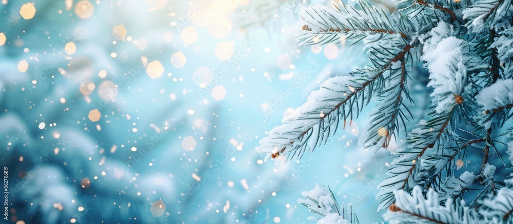 Poster background image for the winter season with copy space image.