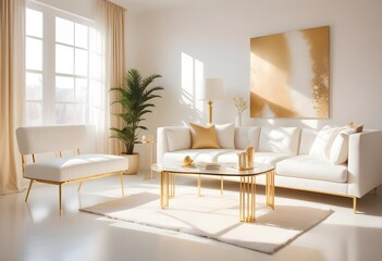 Photo interior modern design room 3d illustration