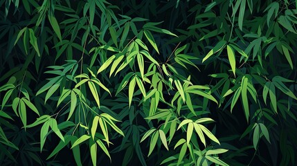 Zen-like bamboo leaves pattern for tranquility