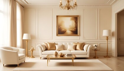 Fototapeta premium Photo interior modern design room 3d illustration