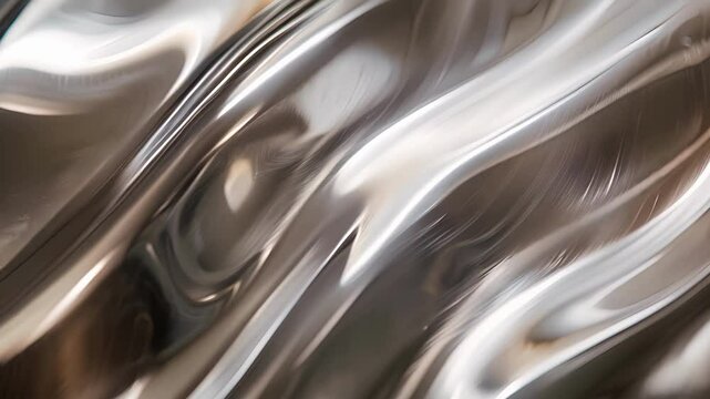 Metallic sheen that catches the light in different ways giving the illusion of movement and fluidity to the polished titanium.
