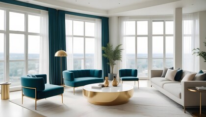 Fototapeta premium Photo interior modern design room 3d illustration