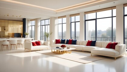 Fototapeta premium Photo interior modern design room 3d illustration