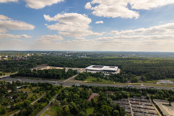 Stadion Miejski GKS Katowice - Nowy stadion w budowie Czerwiec  2024 