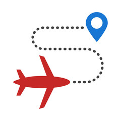 Airport Destinations glyph icon