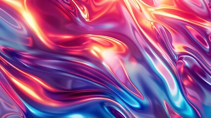 Obraz premium abstract 3D background in the form of a transparent purple wave on a black background, liquid glass texture, purple iridescent shiny wave