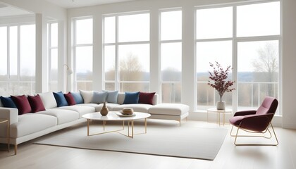 Fototapeta premium Photo interior modern design room 3d illustration