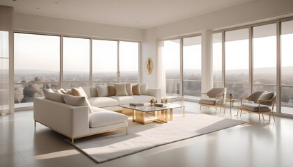 Fototapeta premium Photo interior modern design room 3d illustration