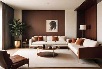 Photo interior modern design room 3d illustration