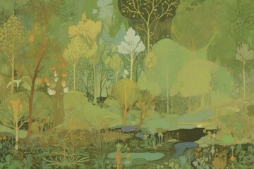 Forest green backgrounds outdoors.