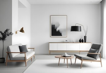 Photo interior modern design room 3d illustration