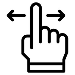 Vector Icon swipe, hand, hands and gestures, gestures, sign