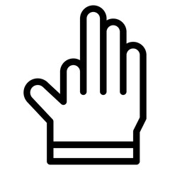 Vector Icon three, hand, hands and gestures, gestures, sign