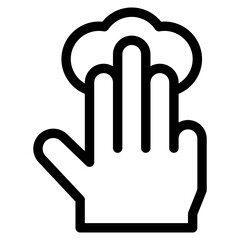 Vector Icon tap, hand, hands and gestures, gestures, sign