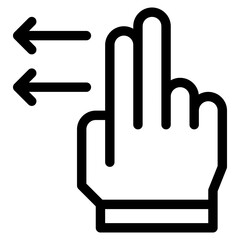 Vector Icon swipe, hand, hands and gestures, gestures, sign