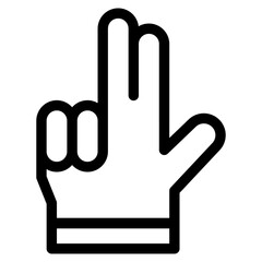 Vector Icon two, hand, hands and gestures, gestures, sign