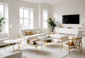 Photo interior modern design room 3d illustration