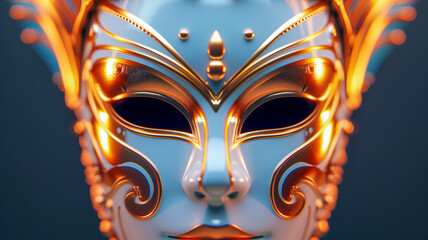 Naklejka premium carnival mask on black