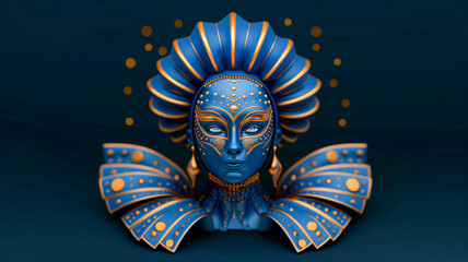 venetian carnival mask on dark background